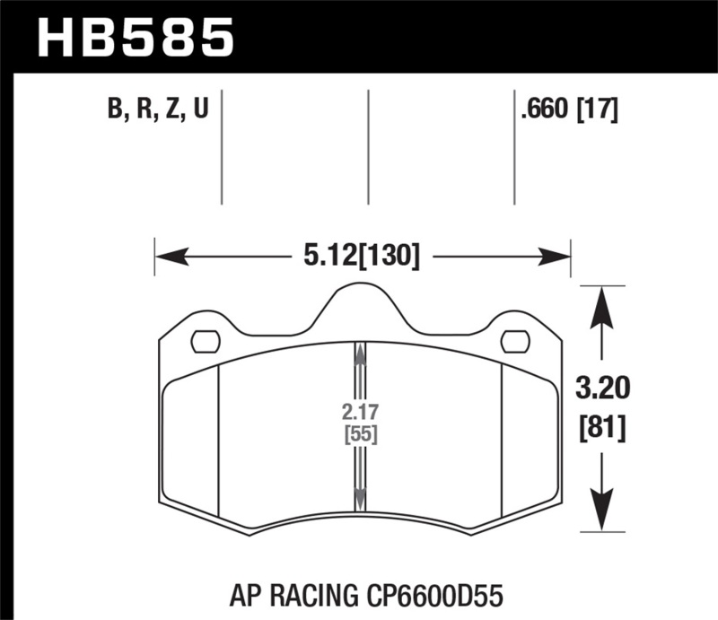 McLaren MP4-12C Brake Pads - Front - Hawk Performance - HPS 5.0 - `12-`14